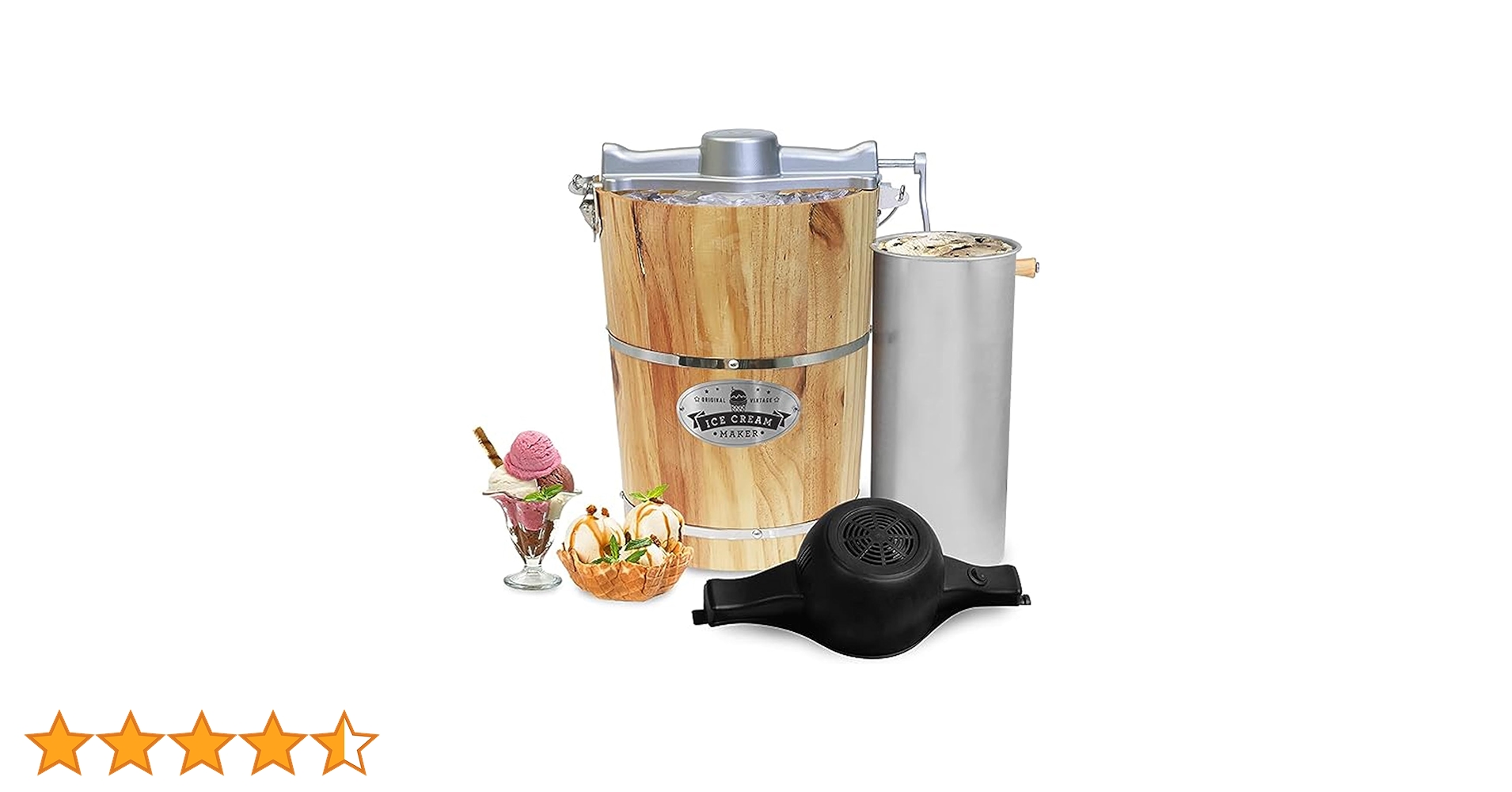 ⭐アンティーク☆リバル 5 QT電動アイスクリーム & ヨーグルトメーカー ノスタルジア アイスクリームメーカー 電動 レトロ家電 ヴィンテージ